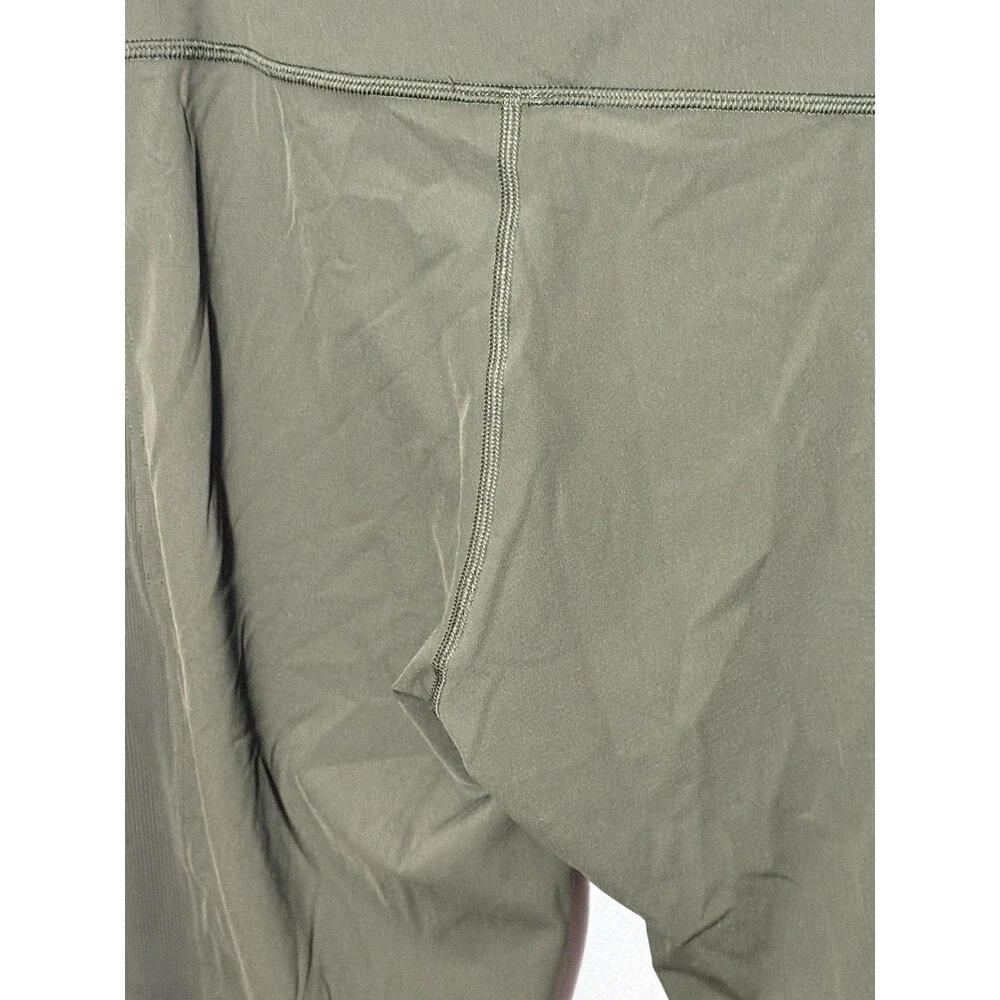 Lululemon Wunder Under Rib 28 Leggings Women 14 Dark Olive High Rise Pockets